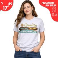 Quality Learning Center 1-800-Fraud T-Shirt Mens Kids Womens 120 beige