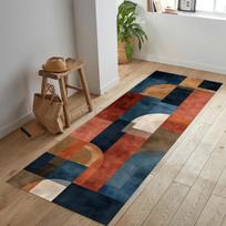 Mid Century Modern Runner Rug or Entryway, Area Rugs for Bedroom, Kitchen Mat, with Non Slip Carpet for Bedside 50x150cm