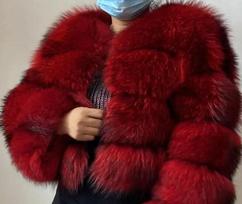 Europe and the United States hot-selling fur coat imitation raccoon fur fur splicing women's fur coat XXXXL black
