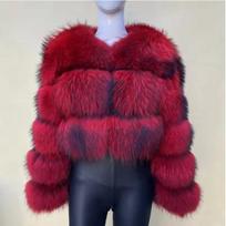 Europe and the United States hot-selling fur coat imitation raccoon fur fur splicing women's fur coat XXXXL brown