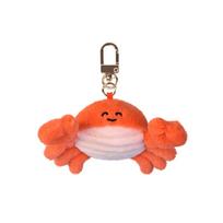 Lobster Fluffy Sea Keyring Kawaii Cartoon Plush Pendant Bag Charm Ocean Animal Keychain  Home Decor Style13 red