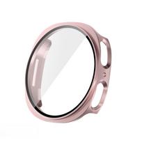 Tempered Glass+Cover For Samsung Galaxy Watch 9 8 40mm 44mm Screen Protector Shell Case Anti-scratch Bumper for Galaxy Watch 8 9 rožinio aukso spalvos
