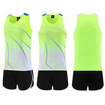 Athletic Track Field Singlet Quick Dry Running Marathon Training Sportswear Men Women Men 4XL fluorescencinė žalia spalva