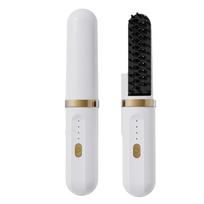 3.7V 2000mAh Rechargeable Hair Straightener Brush Wireless Straightening Curling Iron  Daily Styling balta