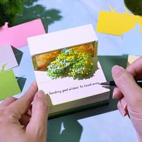 Hot Selling 3d Paper Art Laser Cut Craft 3d Memo Pad Paper Calendar Unique School&office Desktop Decor Paper Trick 3d  Calendar
