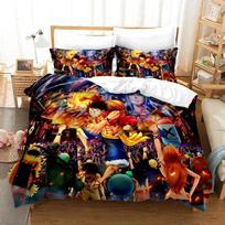 Sell One Piece Bedding Set Quilt Cover Luffy Pillowcase Cartoon Anime Duvet Cover Bedding Suit Christmas Gift For Kids EU Single 135*200cm/53x79in 3pcs