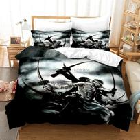 Sell One Piece Bedding Set Quilt Cover Luffy Pillowcase Cartoon Anime Duvet Cover Bedding Suit Christmas Gift For Kids 140*200cm/55x79in Single/Twin 3pcs