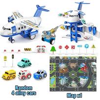 Airplane Model Car Aircraft Rail Track Car Miniature Planes Children Toys Indoor Games Vehicle Toy For Boys Girls Birthday Gifts