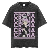 Japonijos Anime Soul Eater Spausdinti Marškinėliai Vyrams Kasdieniai Manga Grafiniai Marškinėliai Skalbtos Medvilnės Marškinėliai Harajuku Gatvės Vintažiniai Marškinėliai 3XL gray
