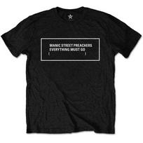 Manic Street Preachers Everything Must Go Monochrome T-Shirt Black New S black