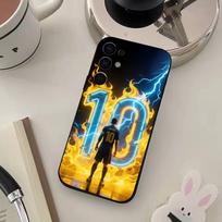 Futbolo Žvaigždė M-Messi Telefono Dėklas Samsung S25,S24,S21,S22,S23,S30,Ultra,S20,Plus,Fe,Lite,Minkštas Juodas Dangtelis Samsung S25ULTRA gray