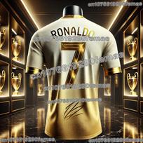 2026 New Hot Selling Ronaldo Fashion Football Superstar Commemorative Collection Sports Jersey Daily Outdoor Breathable T-shirt XL white