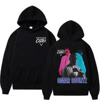Omar Courtz Por Si Manana No Estoy Tour  Merch Hoodies Men's Hip Hop Retro Fashion Sweatshirts Casual Long Sleeve Pullovers M juoda