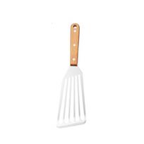Žuvies mentelė su plyšiais, ABS/medine rankena, kepimo kastuvas, virtuvės reikmenys, kepsnių reguliatorius, kiaušinis S-Wood Handle