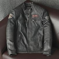Biker Populiarus motorinio stiliaus vintažinis vyriškos kokybės natūralios odos striukė, plona 100 % natūralios karvės odos XXL gray