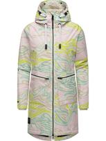 Ragwear Striukė-paltas 'Holstic' žaliosios citrinos spalva / mėtų spalva / pastelinė žalia / rožių spalva