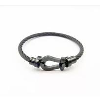 European American Hot Selling Horseshoe Magnetic Buckle Bangle Stainless Steel Titanium Steel Unisex gray
