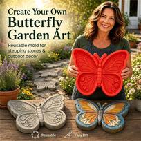 Large Flower Shape Stepping Stone Mold Sunflower Shaped Garden Paver Mould  Garden Path Butterfly