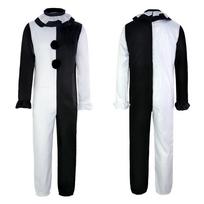 Movie Broken Soul Clown Cosplay Costume, Halloween Horror Cosplay Costume L white
