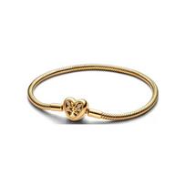 Hot Selling 925 Sterling Silver Heart And Flower Shape Charm Bracelet Adjustable Bracelet For Women's Birthday Jewelry Gifts 16cm