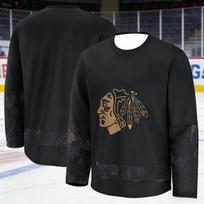 Chicago Best-Selling Ice Hockey Sportswear Fan Classic Style Shirt 3D Printout Breathable Quick-Drying Long-Sleeve Kids 5XL