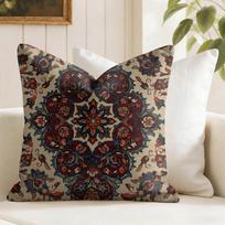 Persiško rašto pagalvės užvalkalas Vasarinis lininis pagalvės užvalkalas Ekologiško audinio pagalvės užvalkalas Dvispusis spaudinys Sofa Namų dekoras 45X45cm