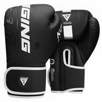Kids Adult Boxing Gloves Muay Thai Kickboxing Sandbag Training Punching Bag Combat Sports Protection 6 oz black