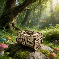 3D Wooden Music Box Puzzle Model: The Ideal Holiday Present designed for Spooky Holiday Xmas plus Birthdays great for daily use gray