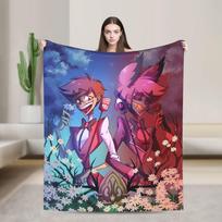 Vox Alastor Hazbin Hotels Antklodė Super Minkšta Grafinė Pliušinė Mesti Antklodė Mergaitėms Berniukams Svetainei Flanelinė Paklodė Lovos Užvalkalas 75x90cm