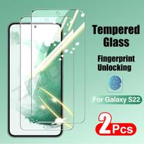 2PCS Tempered Glass For Samsung Galaxy S21 S22 S23 Plus S24 FE S25 S26 Ultra S25edge Screen Protector Fingerprint Unlocking2 2Pcs Glass