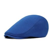 Kepurė vyriška rudeninė ir žieminė vilnonė lengva lenta beretė šilta kepurė su snapeliu britiška minkštaviršė kepurė berniukui adjustable blue