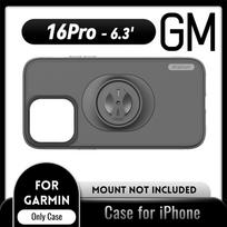 Smūgiams atsparus dėklas Garmin dviračių laikikliams / Laikikliams Apple IPhone 17 16 15 14 13 12 11 8 7 Pro X Max Plus SE Apsauginis dangtelis gray