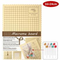 DIY Craft Thick Foam Macrame Board and Pins Kit 16x24cm 6x9in Grid Board Reusable Lightweight Knotting Board DIY Craft