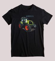 Claas Axion 800 Traktoriaus Marškinėliai Vasariniai Medvilniniai Trumpomis Rankovėmis O Kaklas Unisex Marškinėliai Nauji S3XL M black