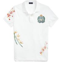Polo Ralph Lauren SS22 Fitted Floral Pattern Short Sleeve Polo Shirt Women tops White WMPOKNINC020055-100 M white