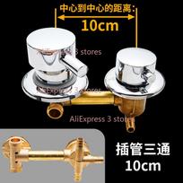 Hot Sell  2/3/4/5 Ways Water Outlet Screw Thread Center Distance 10cm Mixing Valve Brass Bathroom Shower Mixer Faucet Tap Cabin