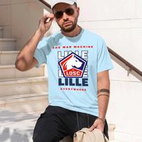 Lille Football Club 2026 fashion heavyweight hot selling retro printed pattern fun round neck T-shirt for daily comfort XXL beige