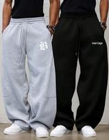 Men's Heavyweight Loose Straight-Leg Joggers - Hot-Selling Casual Wide-Leg Sweatpants S