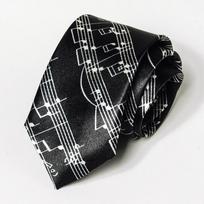 Klasikiniai muzikos natų rašto kaklaraiščiai Šilkiniai siauri kaklaraiščiai Plonas lygus pianino gitaros kaklaraištis Paprasti elegantiški madingi unisex kaklaraiščiai Dovana A5 black