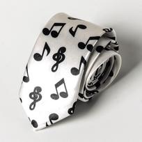 Klasikiniai muzikos natų rašto kaklaraiščiai Šilkiniai siauri kaklaraiščiai Plonas lygus pianino gitaros kaklaraištis Paprasti elegantiški madingi unisex kaklaraiščiai Dovana A2 gray