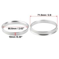 UXCELL 4pcs OD 71.5/72.6/mm mm to ID 57.1/58.1/60.1/64.1/65.1mm Aluminium Alloy Car Hub Centric Rings Wheel Bore Center Spacer Tire Chucks 1 4pcs 71.5-66.6 white