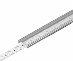 LED juostos profilio dangtelis C CLICK, skaidrus, 1m
