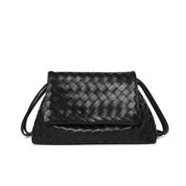 Hot-selling B home new hand-woven sheep pattern messenger bag high-end sense large-capacity commuter handbag shoulder bag women 32*8*20CM gray