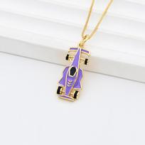 F1 Lenktyninio Automobilio Lašantis Aliejus Pakabukas Karoliai & Raktų Pakabukų Rinkinys Pendant Only violetinė