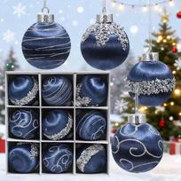 16Pcs/set 9 Pcs Christmas Balls Ornaments Silk Special-Shaped Design Hanging Ornaments 8 CM Hanging Style 1.5cm