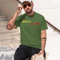 Röyksopp  2026 fashion heavyweight hot selling retro printed pattern fun round neck T-shirt for daily comfort XXXXL beige