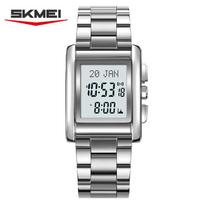 Skmei 2753 Hot Sell Fashion MUSLIM COMPASS QIBLA WATCH Digital Watch  Steel Band Waterproof Multifunction  Casual Watch Supplier white
