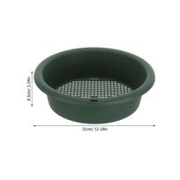 12 Inch Plastic Soil Sifter for Gardening Handheld Garden Sieve for Rocks Sand Gravel Compost Screening Lightweight Comfort Grip žalia