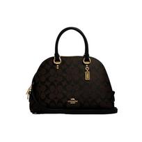 COACH Katy Leather Dome Bag, Portable Crossbody Bag, Shoulder Bag Regular Women's Dark Brown 2558-IMAA8 black