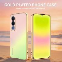 For VIVO V70 FE Case Luxury Matte Plated Dazzling Colors Gradient Ultra-thin Cover For Vivo V70FE Anti-drop Bumper Funda vivo V70 FE yellow
